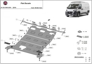 Scut motor din aluminiu Fiat Ducato 2016 - 2026 - Img 3