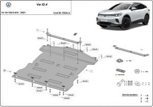 Scut motor din aluminiu Volkswagen ID.4 2021 - 2026 - Img 3