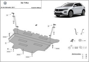 Scut motor din aluminiu Volkswagen T-Roc 2017 - 2026 - Img 3