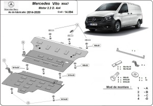 Scut motor Mercedes Vito W447 - 2.2 D, 4x4 2014 - 2020 - Img 3