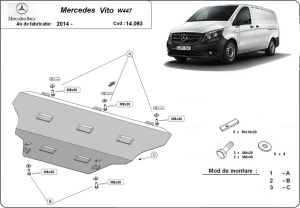 Scut motor Mercedes Vito - W447, 4x2, 1.6 D 2014 - 2026 - Img 3