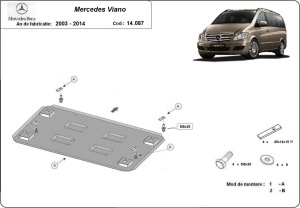 Scut motor metalic Mercedes Viano W639 - 2.2 D 4x2 2003 - 2014 - Img 3