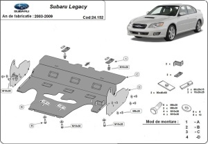 Scut motor metalic Subaru Legacy 2003 - 2009 - Img 3