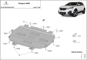Scut motor și cutie de viteză Peugeot 3008 2017 - 2026 - Img 3