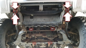 Scut motor și radiator Mitsubishi Pajero 3 (V60, V70) 1999 - 2007 - Img 9