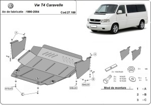 Scut motor VW Transporter T4 Caravelle 1990 - 2004 - Img 3