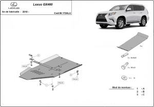 Scut cutie de viteză din aluminiu Lexus GX460 2010 - 2026 - Img 3