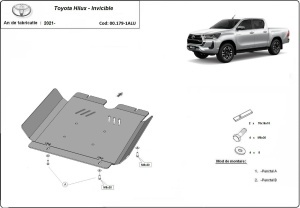 Scut cutie de viteză din aluminiu Toyota Hilux Invincible 2021 - 2026 - Img 2