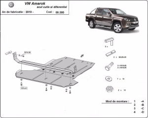 Scut cutie de viteză și diferențial Volkswagen Amarok 2010 - 2022 - Img 3