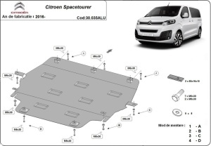 Scut motor din aluminiu Citroen Spacetourer 2016 - 2026 - Img 3