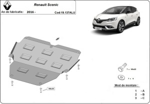 Scut motor din aluminiu Renault Scenic IV 2016 - 2026 - Img 3