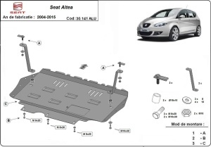 Scut motor din aluminiu Seat Altea 2004 - 2015 - Img 3