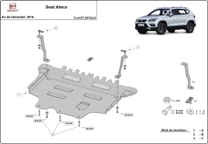 Scut motor din aluminiu Seat Ateca 2016 - 2026 - Img 3