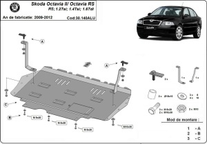 Scut motor din aluminiu Skoda Octavia 2 2009 - 2012 - Img 3