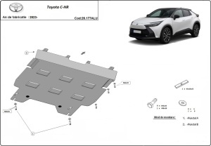Scut motor din aluminiu Toyota C-HR 2023 - 2026 - Img 3