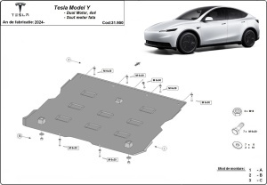 Scut motor faţă Tesla Model Y AWD 2024 - 2026 - Img 3