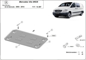 Scut motor metalic Mercedes Vito W639 - 2.2 D 4x2, 4x4 2003 - 2014 - Img 3