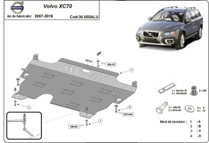 Scut motor și cutie de viteză din aluminiu Volvo XC70 2007 - 2016 - Img 3