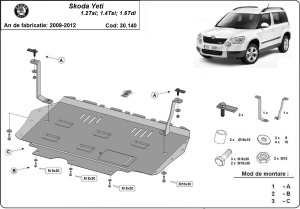 Scut motor și cutie de viteză Skoda Yeti 2009 - 2012 - Img 3