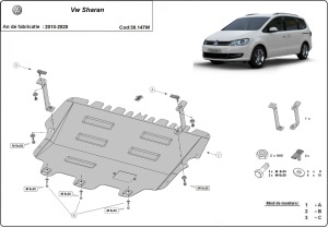 Scut motor Volkswagen Sharan - cu Webasto 2010 - 2022 - Img 2