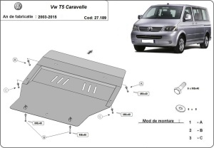 Scut motor Volkswagen Transporter Caravelle T5 2003 - 2015 - Img 3