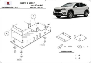 Set de scuturi din aluminiu Suzuki S-Cross 2023 - 2026 - Img 4