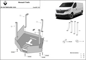 Scut antifurt catalizator pentru Renault Trafic 2022 - 2026 - Img 3