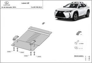 Scut antifurt din aluminiu pentru catalizator Lexus UX 2019 - 2026 - Img 3