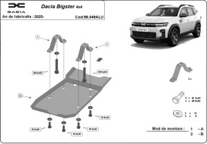 Scut diferențial din aluminiu Dacia Bigster 4x4 2025 - 2026 - Img 3