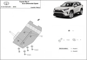 Scut diferențial din aluminiu Toyota RAV4 2018 - 2026 - Img 3