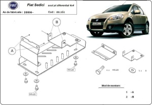 Scut diferențial Fiat Sedici 2005 - 2014 - Img 3