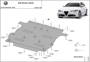 Scut motor Alfa Romeo Giulia 2015 - 2026 - Img 3