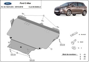 Scut motor din aluminiu Ford C-max 2010 - 2019 - Img 3