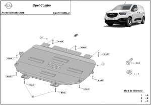 Scut motor din aluminiu Opel Combo E 2018 - 2026 - Img 3