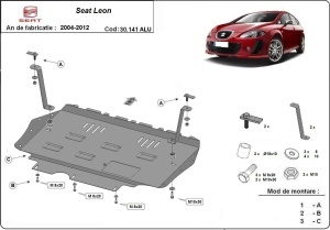 Scut motor din aluminiu Seat Leon 2 2004 - 2012 - Img 3
