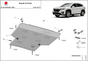 Scut motor din aluminiu Suzuki S-Cross 2023 - 2026 - Img 3