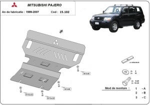 Scut motor și radiator Mitsubishi Pajero 3 (V60, V70) 1999 - 2007 - Img 3