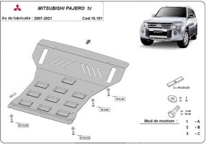 Scut motor și radiator Mitsubishi Pajero 4 (V80, V90) 2007 - 2021 - Img 3