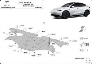 Scut motor spate Tesla Model Y AWD 2024 - 2026 - Img 3