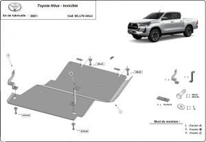 Scut reductor din aluminiu Toyota Hilux Invincible 2021 - 2026 - Img 2