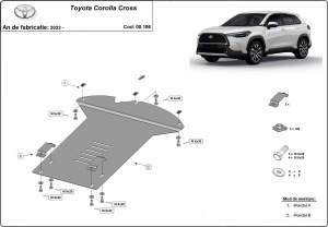 Scut antifurt catalizator pentru Toyota Corolla Cross 2022 - 2026 - Img 3