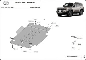 Scut cutie de viteză din aluminiu Toyota Land Cruiser 250 2024 - 2026 - Img 3