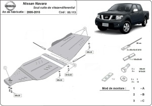 Scut cutie de viteză și reductor Nissan Navara 2005 - 2015