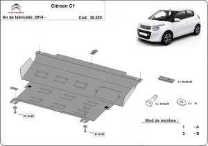 Scut motor Citroen C 1 2014 - 2022 - Img 3
