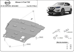 Scut motor din aluminiu Nissan X-Trail T32 2014 - 2021 - Img 3
