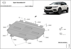 Scut motor din aluminiu Opel Grandland X 2017 - 2026 - Img 3