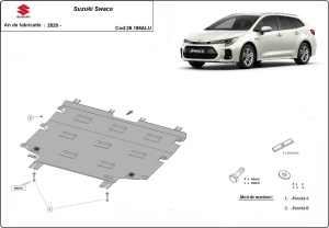 Scut motor din aluminiu Suzuki Swace 2020 - 2026 - Img 3