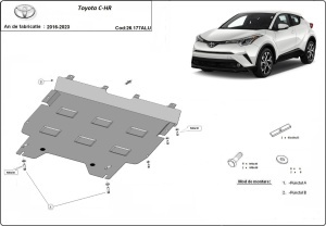 Scut motor din aluminiu Toyota C-HR 2016 - 2023 - Img 3