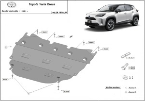 Scut motor din aluminiu Toyota Yaris Cross 2021 - 2026 - Img 3