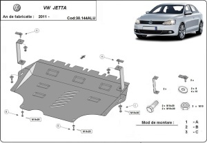 Scut motor din aluminiu VW Jetta 2011 - 2026 - Img 2